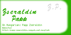 zseraldin papp business card